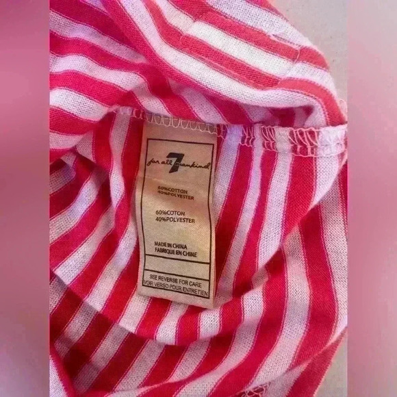 Girl’s baby  T-Shirt Size 12 Months Striped 7 For All Mankind - Picture 5 of 8